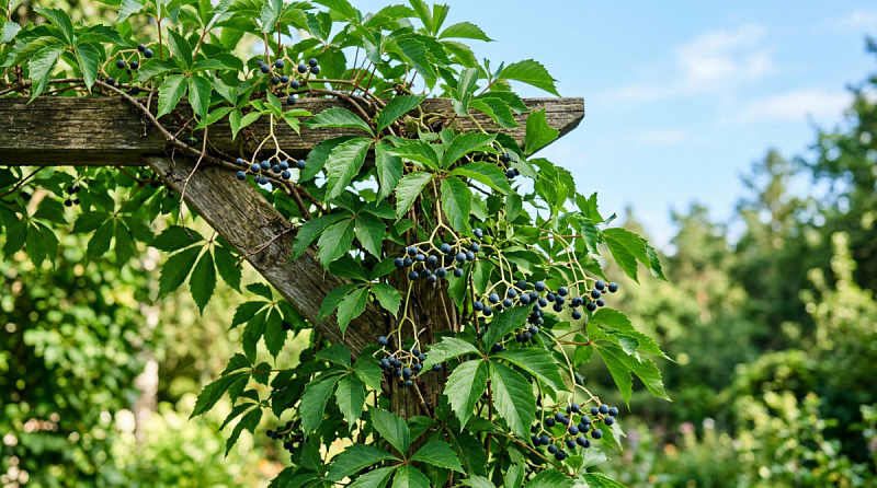 Виноград девичий (Parthenocissus quinquefolia) 